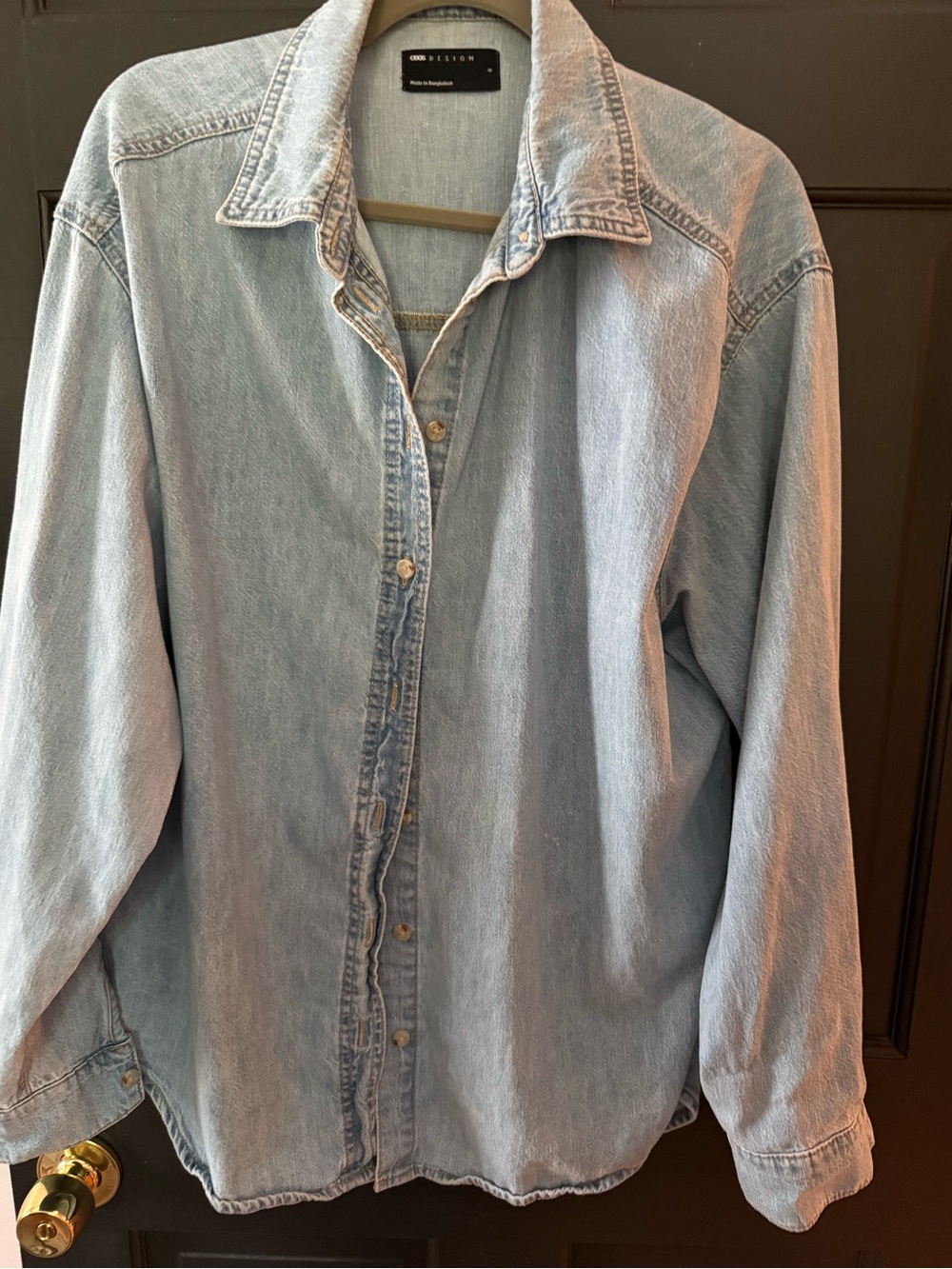 ASOS Design Light Wash Denim Shirt Jacket